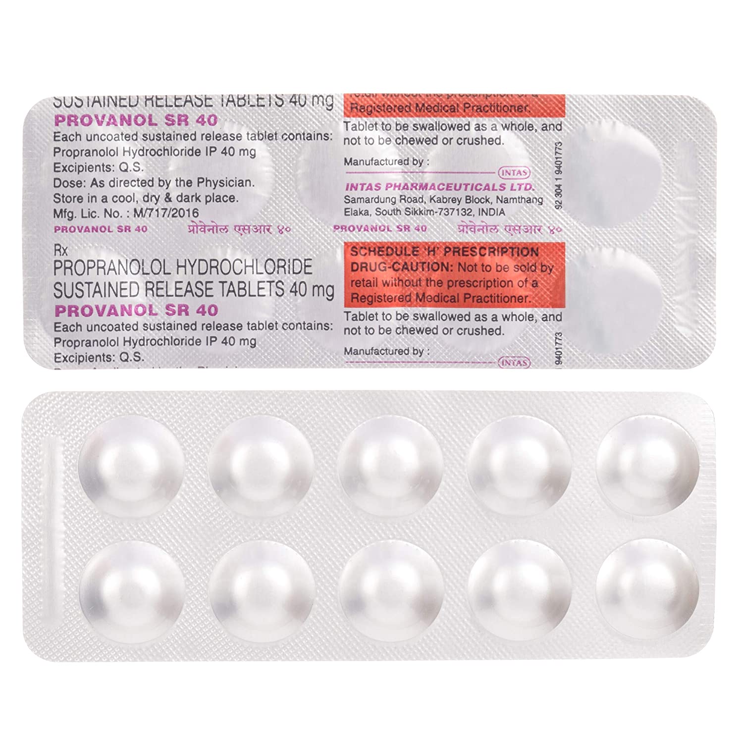 Provanol-SR-40mg-tab Provanol Sr