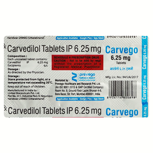 Carvego,carvedilol